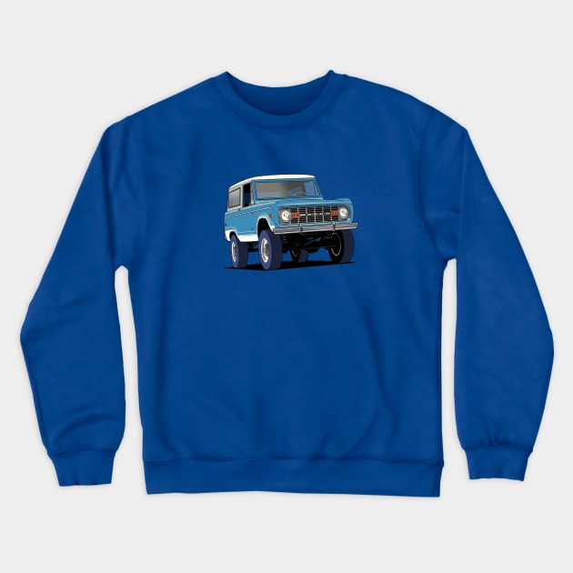 Ford Bronco in blue Crewneck Sweatshirt by Webazoot